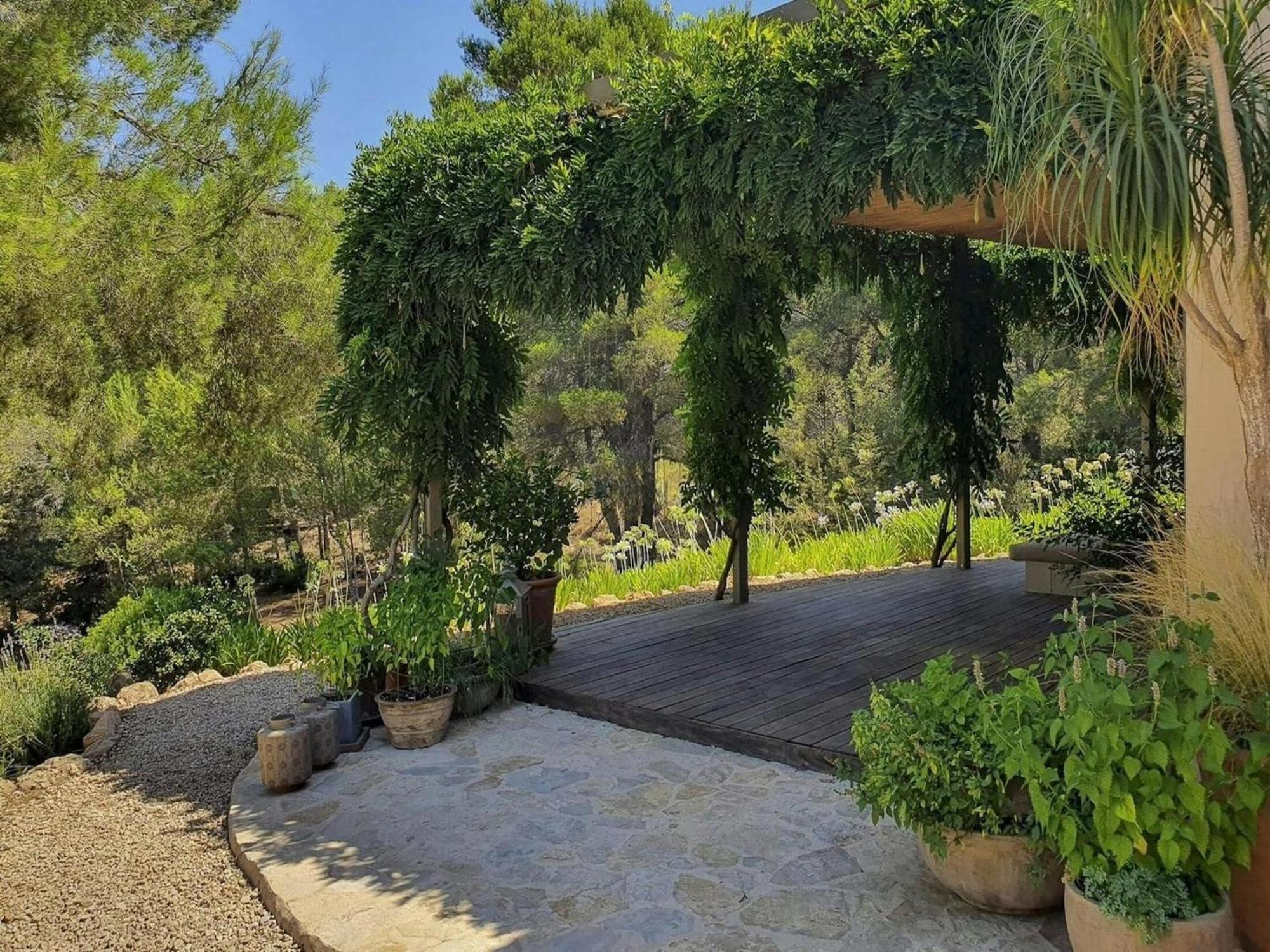 With Wooden-beamed Patio