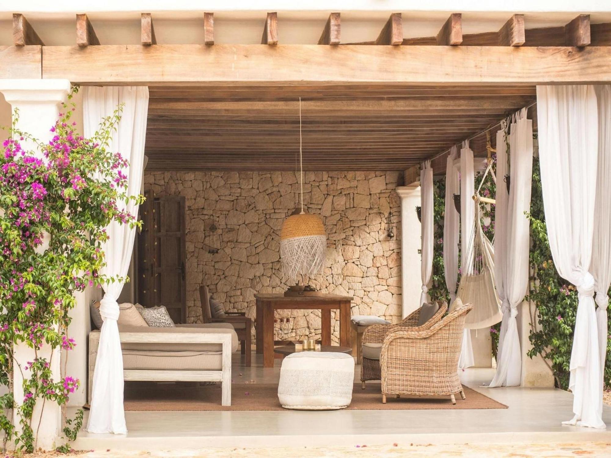 With Wooden-beamed Patio Villa