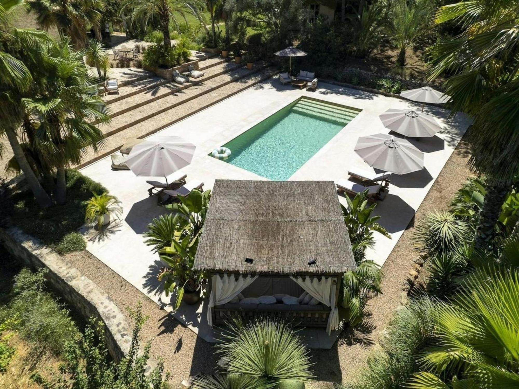 With Wooden-beamed Patio